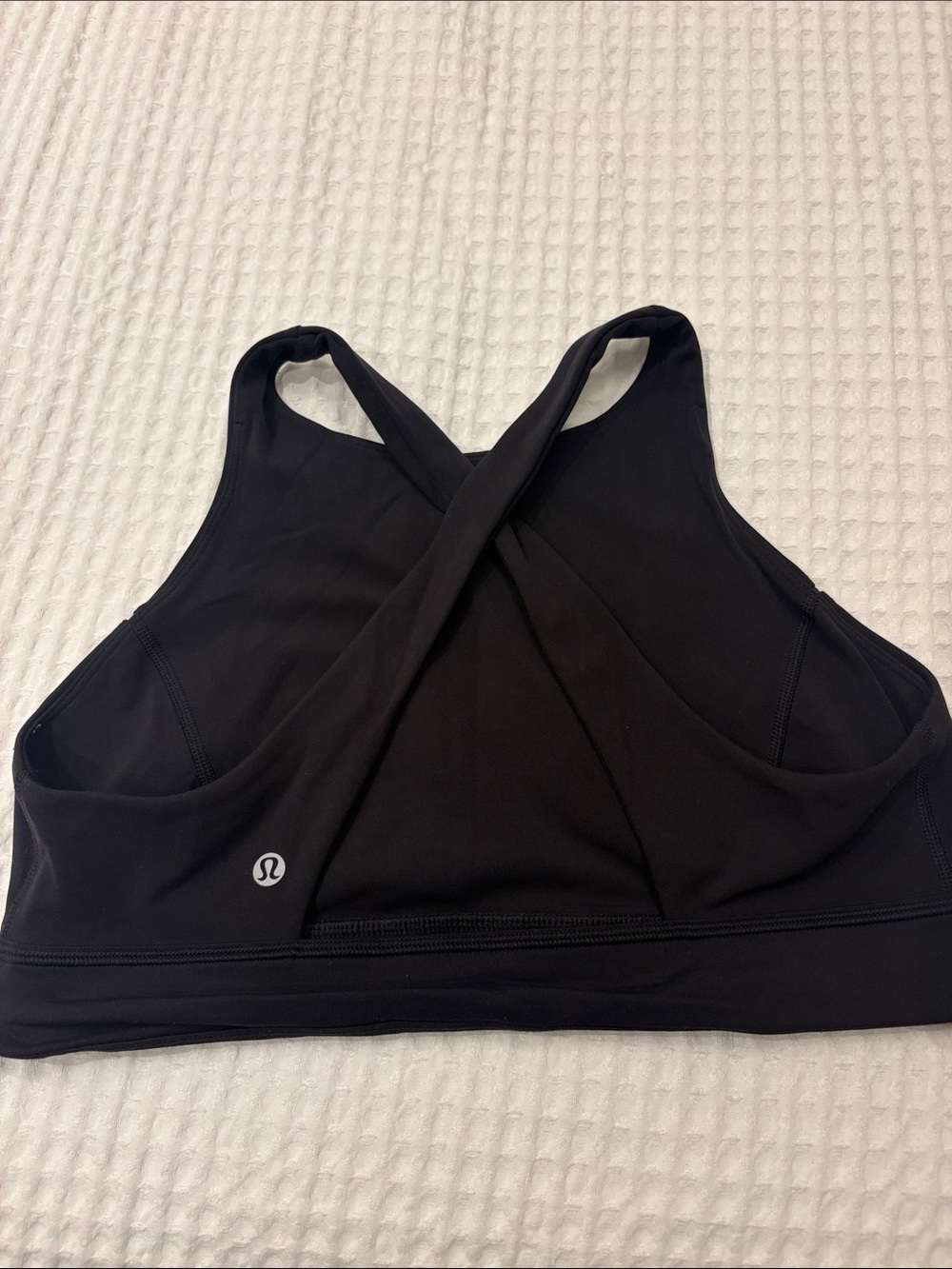 lululemon athletica Black Cross-Back Sports Bra with Logo
